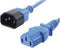 Lindy IEC C14/IEC C13 M/F - Stroom Verlengkabel 1m - Hoge temperatuurbestendigheid - Blauw
