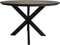 Tafel Zurich rond swiss edge- ø120x76 - Zwart - Acaciahout/metaal