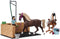 schleich HORSE CLUB - Speelfigurenset - Wasplaats met Horse Club Emily & Luna - Kinderspeelgoed voor Jongens en Meisjes - 5 tot 12 jaar - 14 Onderdelen - 42438