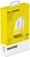 Pantone PT-PDAC02Y - Oplader - 20W USB-A en USB-C - Geel/Wit