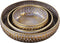 Schaal Set van 3 - ø33,50x7,50 - Brass/Antique goud - Aluminium