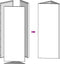 vidaXL - Plantenbak - driehoek - 40x40x75 - cm - gegalvaniseerd - staal