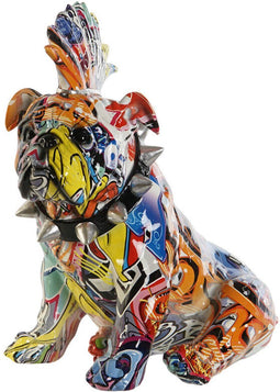 Decoratieve figuren Home ESPRIT Multicolour Hond 17 x 25 x 27 cm