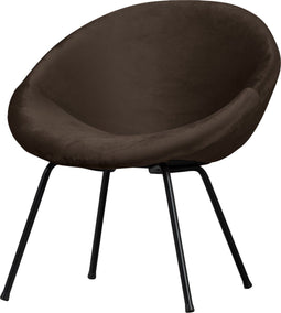 WOOOD Moly Fauteuil - Velvet - Dark Night - 74x75x76