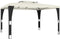 vidaXL - Prieel - met - dubbel - dak - 3,98x2,98 - m - staal - crèmekleurig