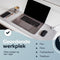 WURK Professionele Verwarmde Bureau Onderlegger - 30℃ tot 50℃ - Antislip - Lichtgrijs - 80x33
