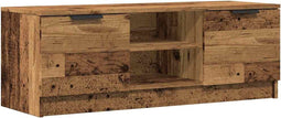 vidaXL - Tv-meubel - 102x35x36,5 - cm - bewerkt - hout - oud - houtkleurig