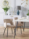 SANILAC - Eetkamerstoel - Beige - Fluweel