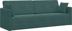 vidaXL - Vloersofa - Bed - 2-in-1 - Donkergroen - 213x144x60 - cm