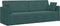 vidaXL - Vloersofa - Bed - 2-in-1 - Donkergroen - 213x144x60 - cm