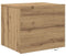 vidaXL - Nachtkastje - met - LED - Muurbevestigde - Ambachtelijke - Eik - 50x39x41 - cm