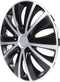 Versaco Rapide - Wieldoppen - Sportieve look - Zilver/Zwart (set van 4)