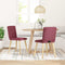 vidaXL - Eetkamerstoelen - 2 - st - stof - wijnrood