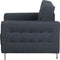 ABERDEEN - Chesterfield fauteuil - Donkergrijs - Polyester