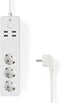 SmartLife Stekkerdoos - Wi-Fi - 3x Randaarde stekker (CEE 7/3) / 4 x USB - 16 A - 3680 W - 1.8 m - -10 - 40 °C - Android / IOS - Wit