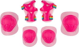 Nijdam Pink Rainbows - Skate Beschermset Kinderen - Anatomisch gevormd - Roze/Regenboog