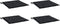 vidaXL - Tuinstoelkussens - 4 - st - ruitpatroon - 40x40x3 - cm - stof - zwart