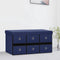 vidaXL - Opbergbank - inklapbaar - 76x38x38 - cm - kunstlinnen - blauw