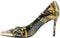 Versace Jeans Fondo Scarlett Dis. S50 - Dames Pump - Goudkleurige baroc lak print - Zwart/Goud - Maat 41