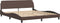 vidaXL - Bedframe - met - hoofdbord - kunstleer - bruin - 180x200 - cm