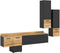Furnilux Goal - Woonkamercombinatie - Inclusief lichtgrijs - Bruin - 37x247x196cm