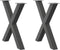 vidaXL - Eettafelpoten - 2 - st - X-vormig - 80x(72-73) - cm - staal - antraciet