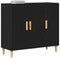 vidaXL - Sideboard - Zwart - Eiken - 90x34x80 - cm - Houtbewerkt