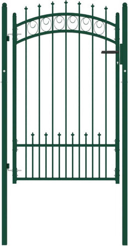 vidaXL - Poort - met - speerpunten - 100x150 - cm - staal - groen