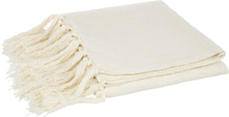 J-Line Plaid Franjes Katoen Ecru