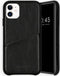 Selencia Hoesje Geschikt voor iPhone 11 Hoesje Met Pasjeshouder - Selencia Vayu Vegan Lederen Backcover - Zwart
