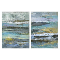 Schilderij DKD Home Decor Abstract Modern (60 x 2,5 x 80 cm) (2 Stuks)