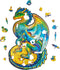 UNIDRAGON Houten Puzzel Voor Volwassenen Dier - Beschermende Draak - 183 stukjes - Medium 21x33 cm