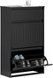 SoBuy FSR165-SCH - Schoenenkast - 2 Flappen en Lade - Zwart