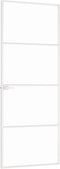 vidaXL - Binnendeur - 76x201,5 - cm - gehard - glas - en - aluminium - smal - wit