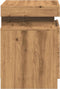 vidaXL - Nachtkastje - met - LED - 35x39x55 - cm - bewerkt - hout - artisanaal - eiken