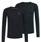 Odlo Active Warm Basislaagtop - Thermisch & Anti-Geurt - Black Dark Sapphire (2 stuks)