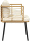 vidaXL - Tuinstoel - met - kussens - poly - rattan - naturel