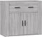 vidaXL - Dressoir - 80x33x70 - cm - bewerkt - hout - grijs - sonoma - eikenkleurig