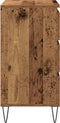 vidaXL - Dressoir - met - Lades - Oude - Hout - 60x35x70 - cm - Geëngineerd - Hout