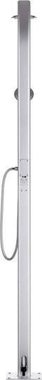 vidaXL Buitendouche met bruine basis 220 cm aluminium