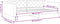vidaXL - Slaapbank - 100x200 - cm - stof - donkergrijs