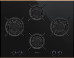 Smeg PV664LCNRDE - Gaskookplaat - 4 zone(s) - Zwart 65 cm Ingebouwd