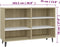 vidaXL - Dressoir - 103,5x35x70 - cm - spaanplaat - wit - en - sonoma - eikenkleurig