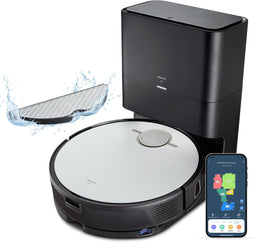 Medion X50 SW - Stofzuig- en dweilrobot - 360° lasernavigatie - Compact 8,5 cm hoog