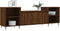 vidaXL - Tv-meubel - 160x35x55 - cm - bewerkt - hout - bruin - eikenkleur