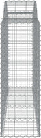 vidaXL - Schanskorven - 10 - st - gewelfd - 200x50x120/140 - cm - ijzer