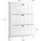 SoBuy FSR162-W - Schoenenkast - 3 Kleppen - Vintage Wit