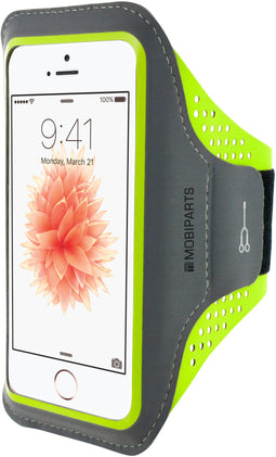 Mobiparts Comfort Fit - Sport Armband - Lichtgewicht Ademend - Neon Groen