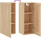 vidaXL - Wandkast - 34,5x34x90 - cm - bewerkt - hout - sonoma - eikenkleurig