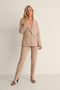na-kd Basic Oversize Blazer - Oversized pasvorm - Donker Beige